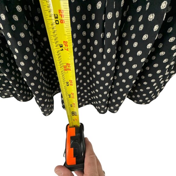 Derek Lam 10 Crosby Polka Dot Tiered Mini Dress Size 10 Black White Retro Flowy - Picture 8 of 9